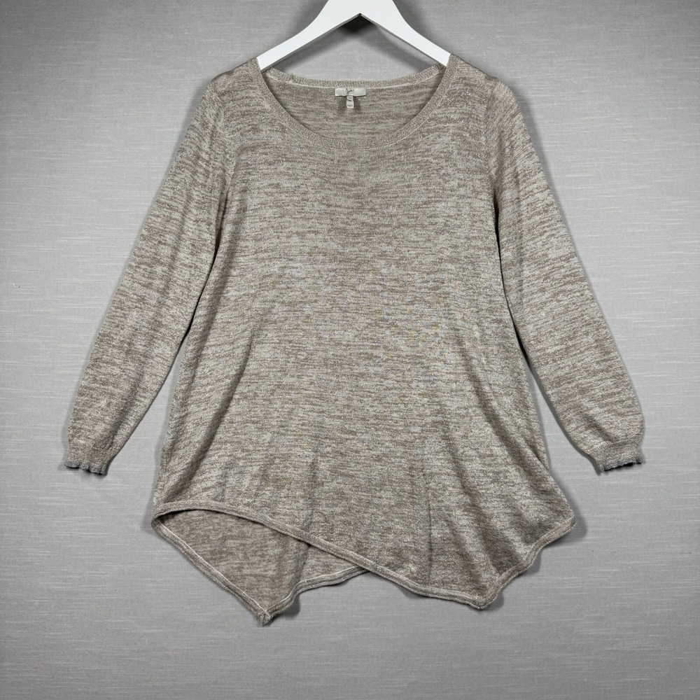 Joie Top Womens Medium‎ Beige Boho Flowy Casual Swing Blouse Chic Neutral